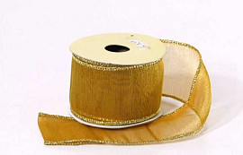 Organza Ribbon Gold-18 37mm 3m