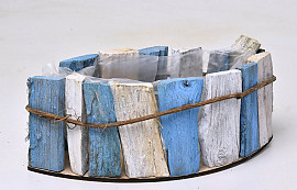 Pflanzgefäß Blau 37x18cm