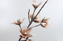 Magnolia en mousse Blanc/Mocca, D 18cm