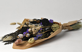 Droogbloemen Boeket Paars 60cm
