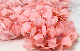 Hydrangea Head Pastel Peach D16cm