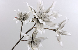 Fleurs en mousse Gris 85cm 