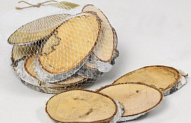 Birch Slices 12-14cm, 15 pieces