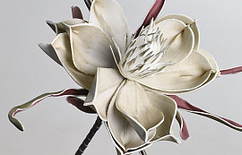 Blume Schaumstoff Grau, D 20cm