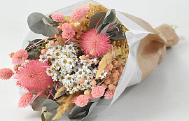 Dried Flower Bouquet Pink 50cm
