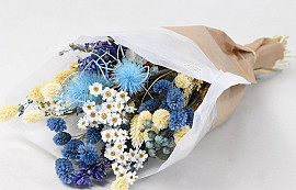 Bouquet de Fleurs Séchées Blue Clair 50cm