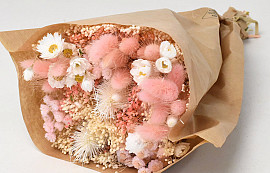 Trockenblumenstrauß Rosa 40cm