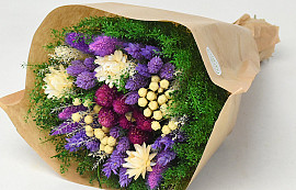 Trockenblumenstrauß Violett 40cm