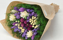 Dried Flower Bouquet Violet 40cm