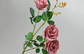 Artificial Wild Rose Mauve 80cm 