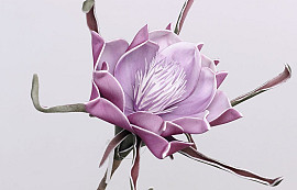 Foam Flower Purple, D 20cm