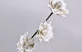 Blüte Schaumstoff Grau, D 18cm