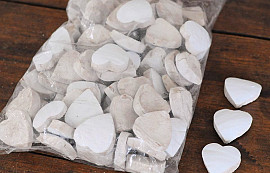 Coco Heart White 3cm 100pcs