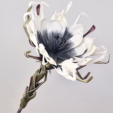Foam flower 80cm White/Charcoal