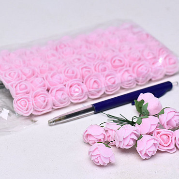 Foam Rose Pink 72 pcs