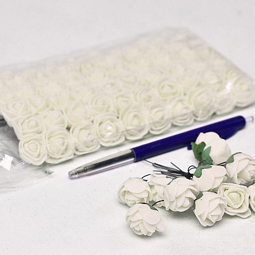 Foam Rose Blanc 72 pcs