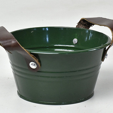 Planter Zinc H10cm Green