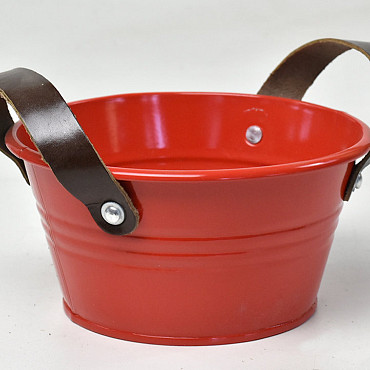 Planter Zinc H10cm Red