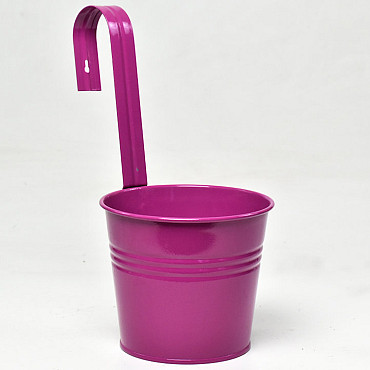 Hängender Pflanzer Zink H11/H29cm Fuchsia