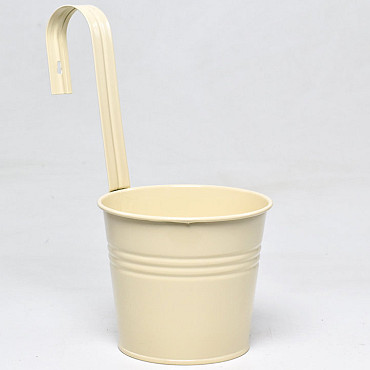 Hanging Planter Zinc H11/H29cm Cream