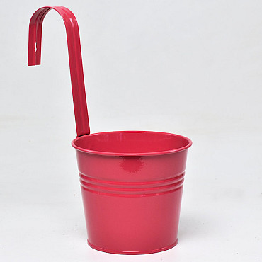 Hanging Planter Zinc H14/H32cm Framboise