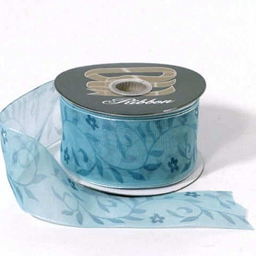Organza Ribbon blue J1 37mm 25m