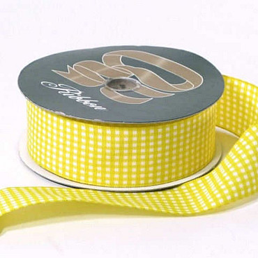 Ribbon Ruit Fijn yellow 37mm 25m