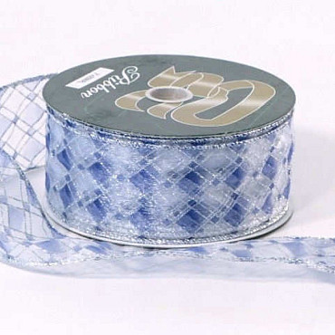 Organza Ribbon Blue-9 50mm 25m