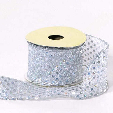 Organza Lint zilver-8 37mm 3m
