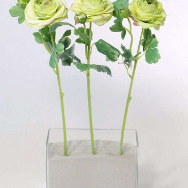 Renoncule 43cm vert