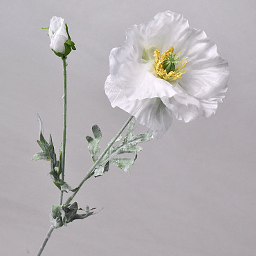 Poppy Flower White 64cm