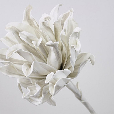 Foam Bloem 80cm wit/grijs