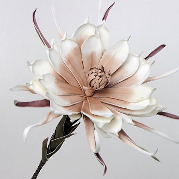 Blume Schaumstoff 80cm Weiss-Mocca