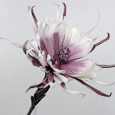 Blume Schaumstoff 80cm Weiss-Lila