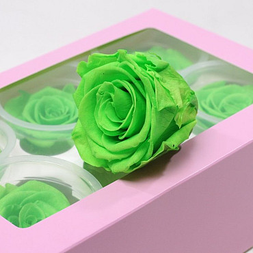 Rose Heads 6cm green glow