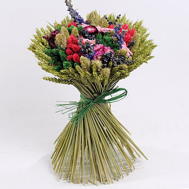 Droogboeket Groot d30cm groen-mix