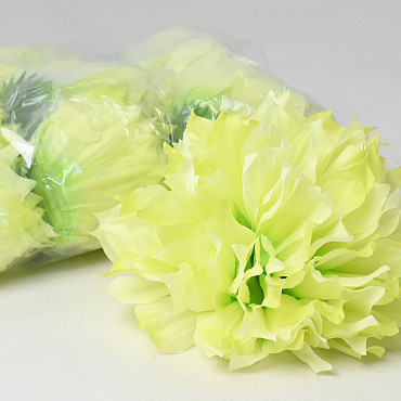 Dahlia Crème/Vert artificielle D16cm