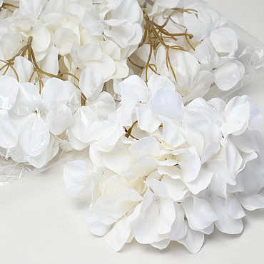 Hydrangea Head White D16cm