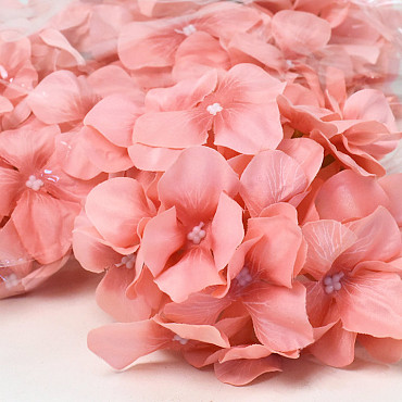 Hydrangea Head Pastel Peach D16cm