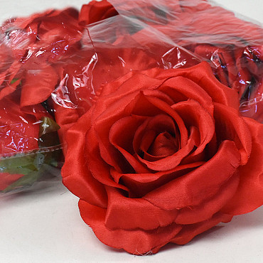 Rose Satin Rouge D11cm 