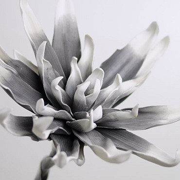 Foam flower 80cm white/charcoal