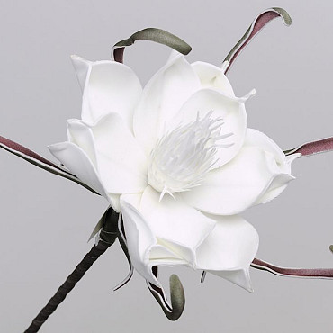 Fleur en mousse Blanc, D 20cm