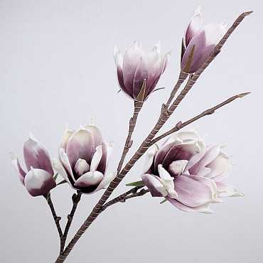 Magnolia en mousse Blanc/Lila