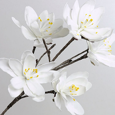 Fleurs en mousse 85cm blanc