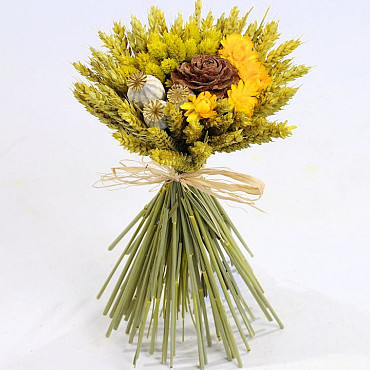 Bouquet Séchée d10cm jaune