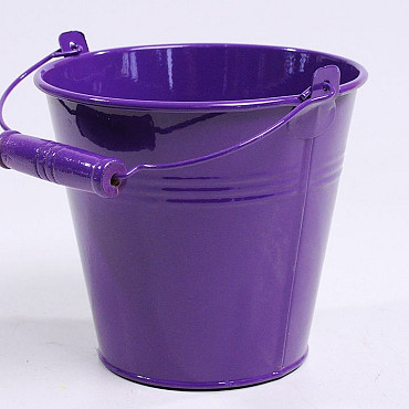 Seau en zinc H12cm Violet