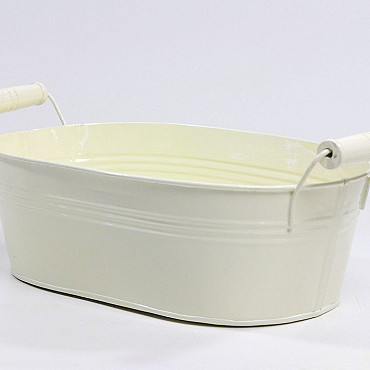 Bac Zinc L28cm blanc