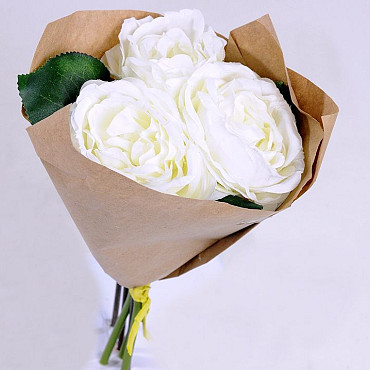 Bouquet Rose d13cm White