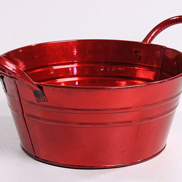 Planter Zinc D20cm red