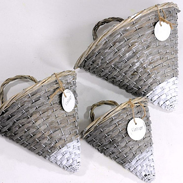 Hanging Basket grey H18/20/23cm